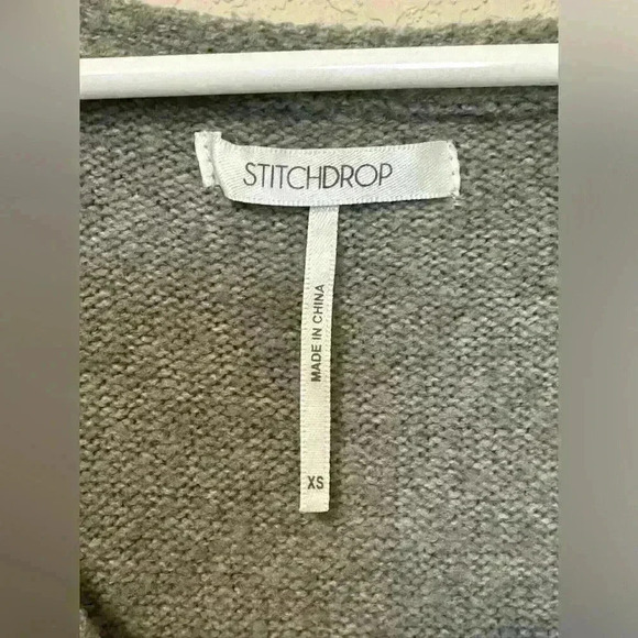 Stitchdrop Sweater Dress Gray Oversized Cable Knit Lagenlook Size XS NWOT - Picture 4 of 5